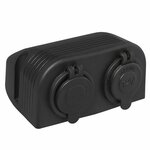 Aufputz-Set: DIN-Buchse + USB-Anschluss doppelt Typ A 2x2100mA