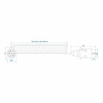 Spiralkabel 3M mit 2x Stecker 7-polig PVC