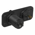 Unterputz-Montagesatz: Voltmeter 6-30V + USB-Anschluss doppelt Typ A 2x2100mA