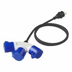 Verlangerungskabel 150cm 3x2 5mm² von Schukostecker auf 3xCEE