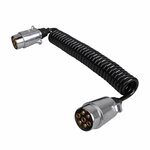 Spiralkabel 3 5M mit 2x Stecker 7-polig Metall