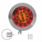 Rucklicht 3 Funktionen 122mm 24LED chrom