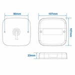 Rucklicht 12V 5 Funktionen 107x107mm 8LED