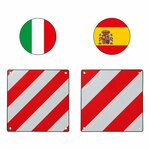 Aluminium-Markierungstafel 50 x 50 cm fur Italien Spanien 2 in 1