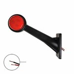 Breitenleuchte 12 24V rot weiß 166x193mm LED links