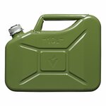 Kanister 10L Metall grun mit magnetischem Schraubverschluss UN-TuV GS gepruft