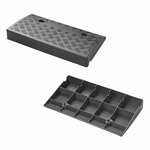 Rampenblock fur erhohte Kante 70mm schwarz - Set mit 2 Stuck