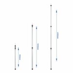 Zeltstange Teleskop 3-teilig 93-230cm - 2er Set