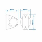 Breitenleuchte 12 24V rot weiß orange 101x82mm LED