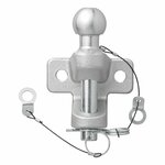 Anhangerkupplungskugel silber kombinierte Doppelversion D20.2 S350 E-Typ gepruft