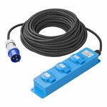 CEE 3-fach Steckdose 20M 3x 1 5 mm² (2xSchuko + 1x2-USB)