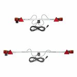 Metall-Lichtleiste 140-200cm ausziehbar + 12M Kabel