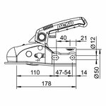 Kugelkupplung AK 270 rund  dia 50 mm 2700 kg
