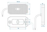 Begrenzungsleuchte 12 24V weiß 80 x 44 mm LED