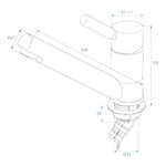Mischbatterie Keramik Trend E  dia 33 mm Chrom