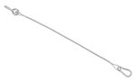 Heckklappenkabel 42 cm - 1x M8 und Karabiner