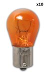 Autolampe 12V 21W BA15s orange x10 Stuk