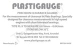 Prazisions-Lagerspielmessgerat Plastigauge