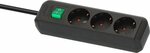 Steckdosenleiste mit Schalter 3-fach schwarz 5m H05VV-F 3G1,5
