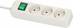 Steckdosenleiste mit Schalter 3-fach weiß 5m H05VV-F 3G1,5
