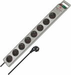 Steckdosenleiste 8-fach silber 2,5m H05VV-F 3G1,5