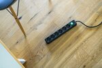 Steckdosenleiste mit Schalter 6-fach schwarz 1,5m H05VV-F 3G1,5