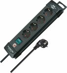 Steckdosenleiste 4-fach schwarz 1,8m H05VV-F 3G1,5