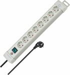 Steckdosenleiste 8-fach lichtgrau 3m H05VV-F 3G1,5