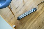 Steckdosenleiste 8-fach schwarz lichtgrau 5m H05VV-F 3G1,5
