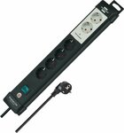 Technik Steckdosenleiste 6-fach schwarz 3m H05VV-F 3G1,5 2 permament, 4 schaltbar