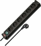 Steckdosenleiste 6-fach schwarz 3m H05VV-F 3G1,5