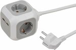 USB-Charger SteckdosenwUrfel 4-fach, 1,4m H05VV-F 3G1,5