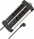 Technik Steckdosenleiste 8-fach Duo schwarz 3m H05VV-F 3G1,5 4-fach schaltbare Steckdosen