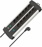 Technik Steckdosenleiste 12-fach Duo schwarz 3m H05VV-F 3G1,5 6-fach schaltbare Steckdosen