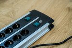 Technik Steckdosenleiste 12-fach Duo schwarz 3m H05VV-F 3G1,5 6-fach schaltbare Steckdosen