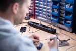 Steckdosenleiste mit USB-Ladefunktion 5fach schwarz 3m H05VV-F 3G1,5 mit Schalter