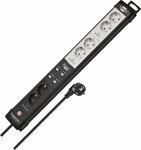 Connect WiFi Steckdosenleiste 6-fach (4x schaltbar, 2x permanent) schwarz lichtgrau 3m H05VV-F 3G1,5