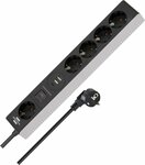 Steckdosenleiste USB C Power Delivery 5-fach grau schwarz