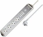 Steckdosenstecker 6x weiß 4xSchuko,2xEuro,2xUSB,o.Schalt. DER