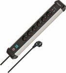 Steckdosenleiste mit USB-Ladefunktion 6-fach 3m H05VV-F 3G1,5