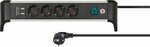 Steckdosenleiste mit USB-Ladefunktion 4-fach 1,8m H05VV-F 3G1,5