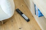 Steckdosenleiste 6-fach schwarz lichtgrau 3m H05VV-F 3G1,5 2 permament, 4 schaltbar