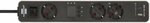 Steckdosenleiste 3-fach mit Countdown Timer, 1x USB A, 1x USB C, weiß schwarz, 1,5m H05VV-F 3G1,5