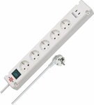 Steckdosenleiste mit 2 USB C-Ladebuchsen 5-fach weiß 3m H05VV-F3G1,5