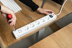 Steckdosenleiste mit 2 USB C-Ladebuchsen 5-fach weiß 3m H05VV-F3G1,5