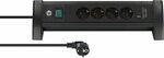 Teckdosenleiste 4-fach schwarz mit USB C PD 30W und USB A 18W, 1,8m H05VV-F3G1,5