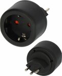 Reisestecker Schutzkontakt CH mit 10A Sicherung