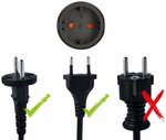 Reisestecker Euro Konturenstecker USA, Japan