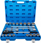 Steckschlüssel-Satz Antrieb 20 mm (3/4) Zollgrößen 21-tlg