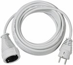 Qualitats-Kunststoff-Verlangerungskabel 5m weiß H05VV-F 3G1,5